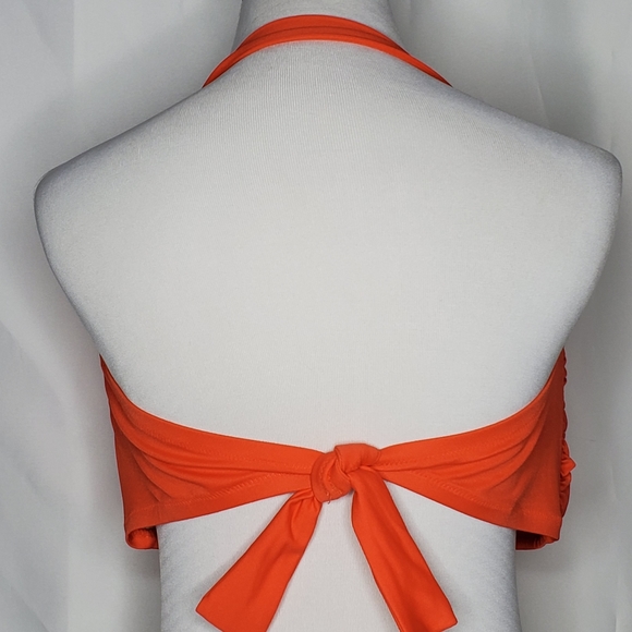 Vintage J Crew Halter Tie Coral Blakely Bikini Top - Picture 4 of 6